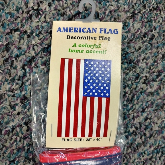 Vintage 1997 American Flag Decorative Yard Flag NOS - Picture 1 of 5